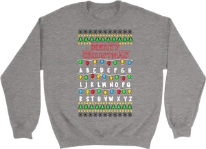 Stranger Things Inspired Christmas Sweater PNG Image