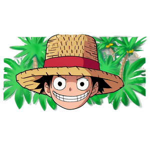 Straw Hat Luffy Illustration PNG wai PNG image with transparent background