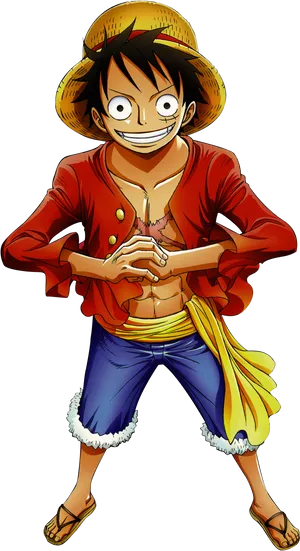 Straw Hat Pirate Anime Render PNG Image