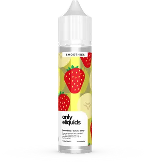 Strawberry Banana Smoothie Eliquid Bottle PNG Image