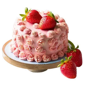 Strawberry Buttercream Cake Png 06212024 PNG Image