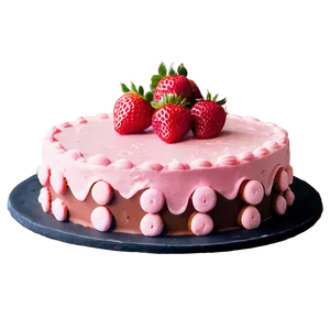 Strawberry Buttercream Cake Png Tsy12 PNG Image