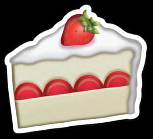 Strawberry_ Cake_ Emoji PNG image with transparent background