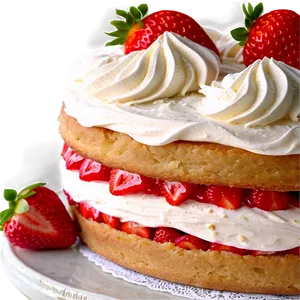 Strawberry Cream Cake Png Hky PNG Image