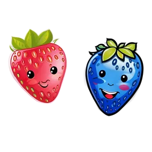 Strawberry Friends Cute Png 06252024 PNG Image