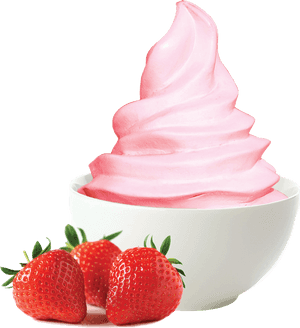 Yogurt Strawberry Png, Transparent Png PNG