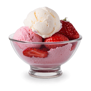 Strawberry Ice Cream Bowl PNG xwl PNG image with transparent background