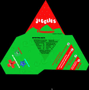 Strawberry Jiggles Gelatin Dessert Packaging Design PNG with transparent background