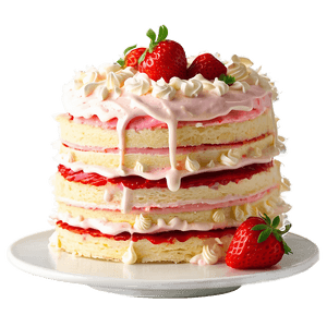 Strawberry Layer Cake PNG aoa PNG