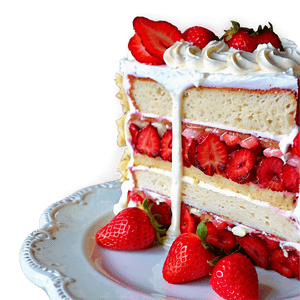 Strawberry Layer Cake PNG bwx73 PNG