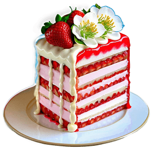 Strawberry Layer Cake PNG vvr65 PNG