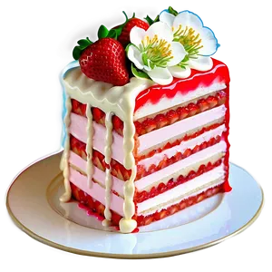 Strawberry Layer Cake Png Vvr65 PNG Image