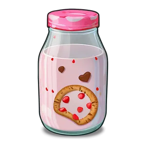 Strawberry Milk And Cookies Png 87 PNG Image