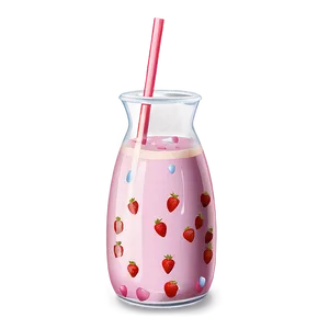 Strawberry Milk And Cookies Png Dat PNG Image