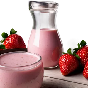 Strawberry Milk On Table Png Wdt84 PNG Image