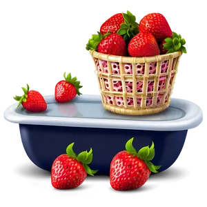 Strawberry Picnic Cute Png 06252024 PNG Image