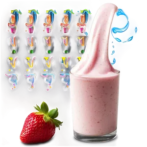 Strawberry Soy Milk Png Axv PNG Image