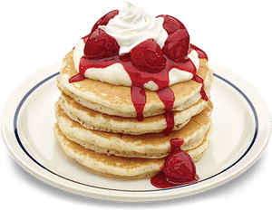 Ihop Strawberry And Cream Pancakes, HD Png Download PNG image with transparent background