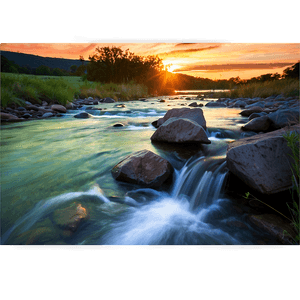 Stream at Sunset PNG 06262024 PNG