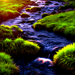 Stream at Sunset PNG 17 PNG with transparent background