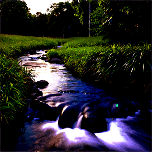 Stream in Urban Park PNG 06262024 PNG with transparent background