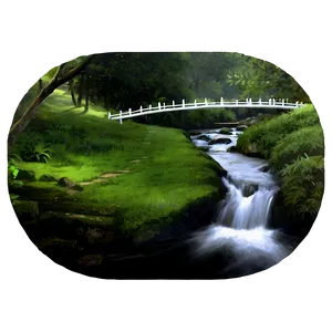 Stream With Footbridge Png 29 PNG Image