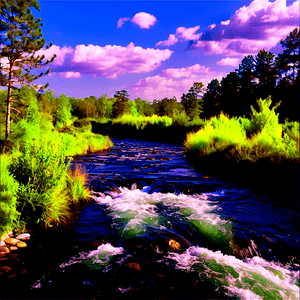 Stream with Rapids PNG 73 PNG with transparent background