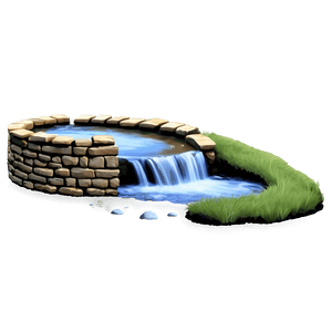 Stream with Waterwheel PNG otx PNG
