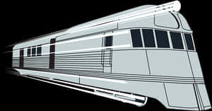 Streamlined Train Illustration PNG image with transparent background