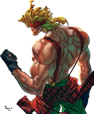 Street Fighter Alex Powerful Stance PNG Image