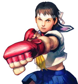 Street Fighter Female Fighter Punch PNG Image