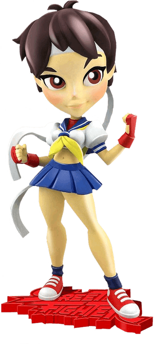 Street Fighter Sakura 7 Knock Outs Vinyl Statue - Sakura Street Fighter Knockouts Vinyl Figure, HD Png Download PNG image with transparent background