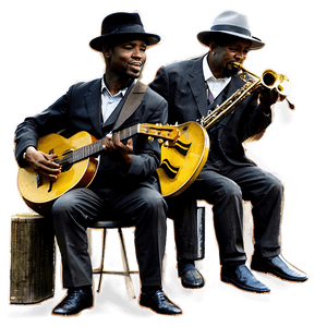 Street Jazz Musicians PNG mus91 PNG with transparent background