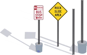 Street Signs Warningand Regulations PNG Image