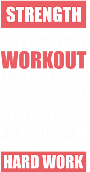 Strength Hard Work Motivational Poster PNG image with transparent background