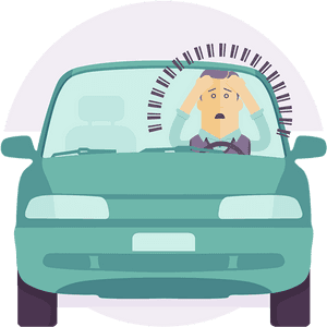 Peter Once Had A Panic Attack While Driving - Cartoon Car Panic, HD Png Download PNG image with transparent background