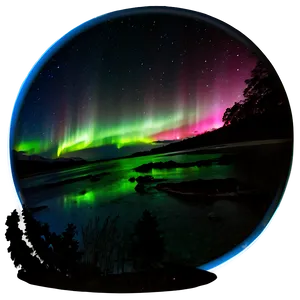 Striking Aurora Reflections Png Oln35 PNG Image