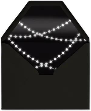 String Lights Envelope Design PNG Image