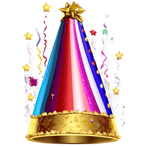Striped Birthday Hat PNG 05042024 PNG