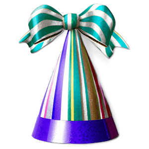 Striped Birthday Hat PNG 05042024 PNG