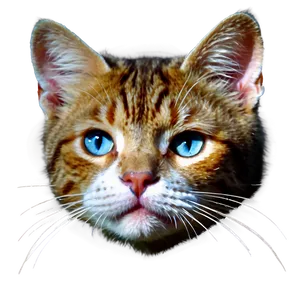 Striped Cat Face Png 68 PNG Image