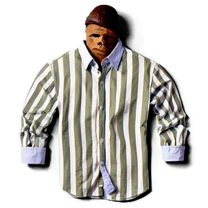 Striped Collar Shirt Png Yva PNG Image