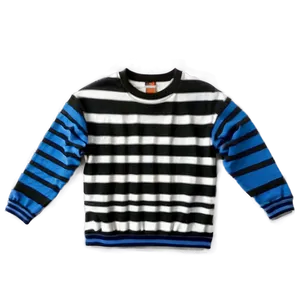 Striped Crewneck Sweatshirt Png Xmy PNG Image