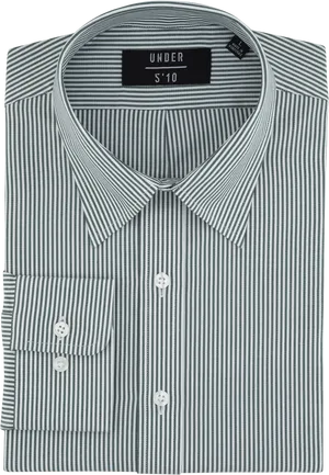 Striped Dress Shirt Product View PNG Image