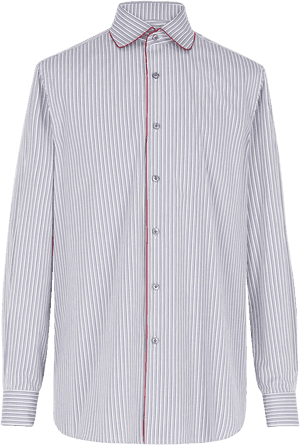 Striped Shirt With Contrasting Piping Ss19 Collection, - Formal Wear, HD Png Download PNG with transparent background