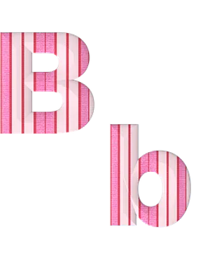 Striped Letter Design B PNG Image