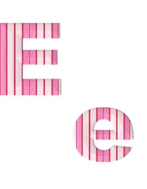 Striped Letter E Design PNG Image