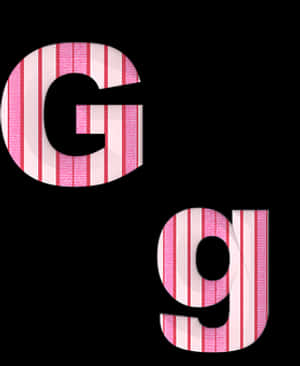 Striped Letter Gandg Design PNG image with transparent background