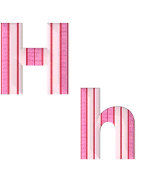 Striped_ Letter_ H_and_h PNG Image