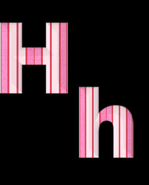Striped_ Letter_ H_and_h PNG image with transparent background